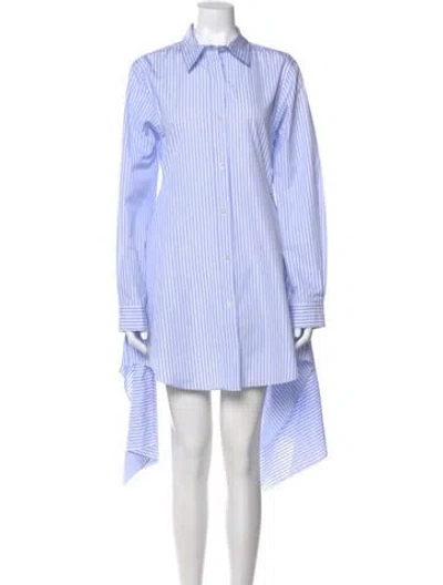 Pre-owned Monse Striped Mini Dress In White