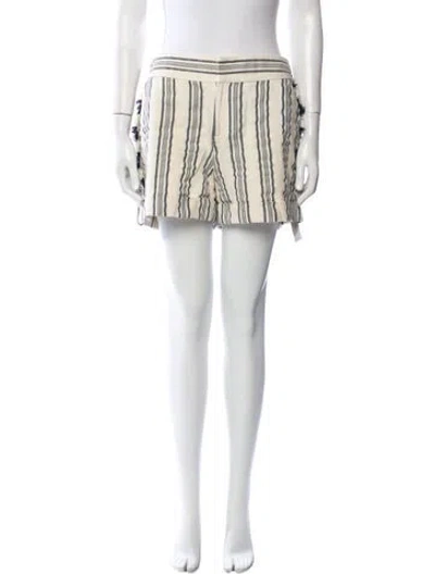 Pre-owned Monse Striped Mini Shorts In Neutral