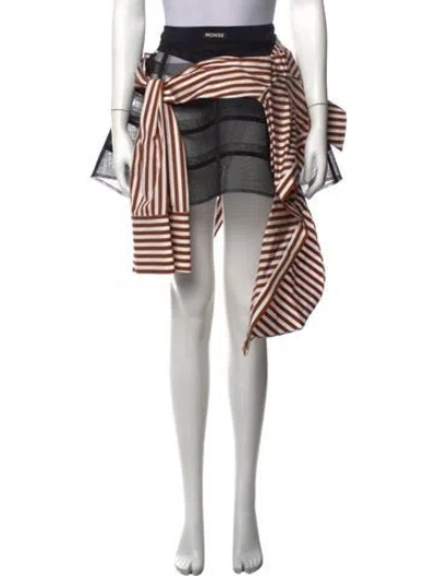 Pre-owned Monse Striped Mini Skirt W/ Tags In Black