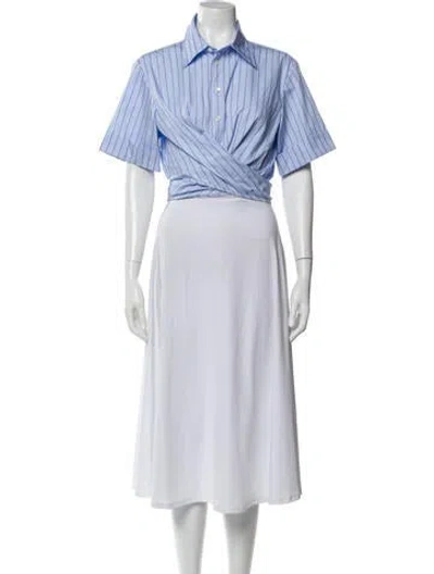 Pre-owned Monse Striped Short Sleeve Button-up Top In Multi