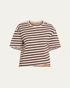 Monse Striped Short-sleeve Twisted T-shirt