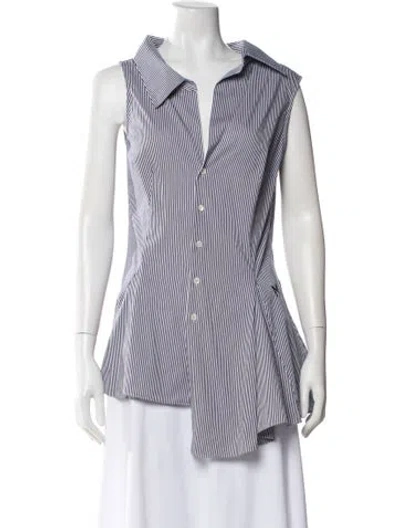 Pre-owned Monse Striped Sleeveless Blouse In Blue