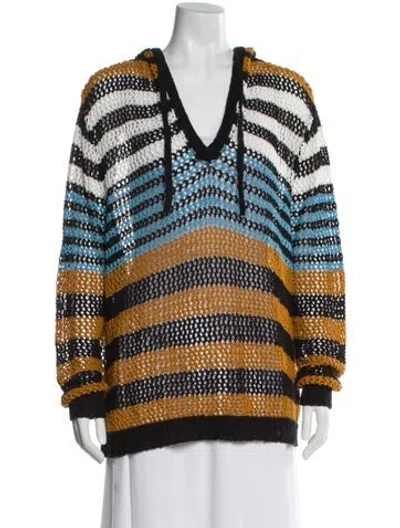 Pre-owned Monse Striped V-neck Sweater In Blue