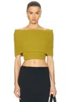 Monse T Shirt Turtleneck Sweater In Olive