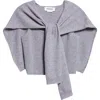 Monse Tie Scarf Cashmere Camisole Sweater In Gray