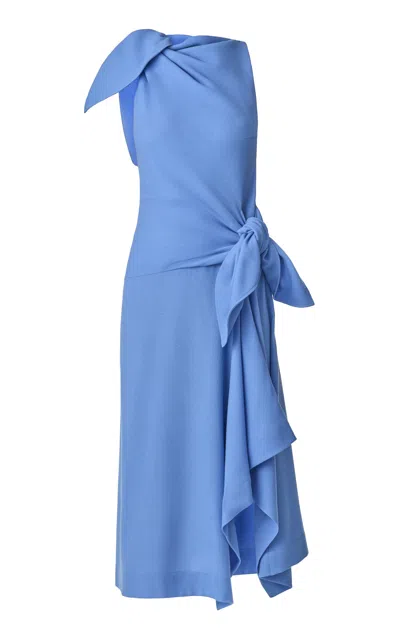 Monse Tie-detailed Wool Midi Dress In Blue