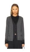 Monse Trompe L'oeil Layered Cardigan Black/grey In 블랙 & 그레이