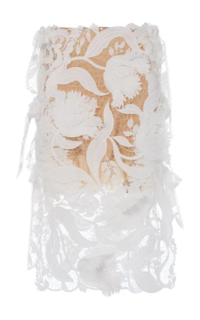 Monse Tulip Lace Knee-length Skirt In White