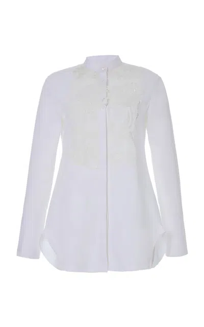 Monse Tulip Lace Shirt In White