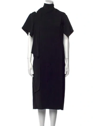 Pre-owned Monse Turtleneck Midi Length Dress In Black