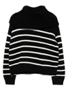 Monse Turtleneck Striped Jumper In Blue