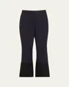 Monse Tuxedo Cuff Wool Trousers In Navy