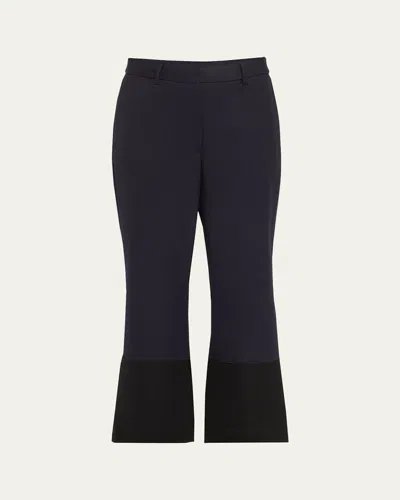 Monse Tuxedo Cuff Wool Trousers In Navy
