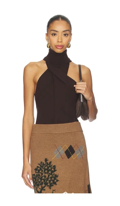 Monse Twist Front Top In Brown