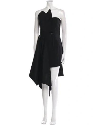 Pre-owned Monse Virgin Wool Long Dress In Black