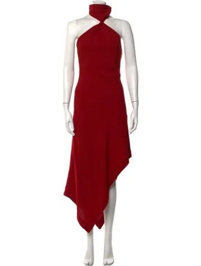 Pre-owned Monse Virgin Wool Long Dress In Red