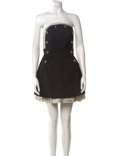 Pre-owned Monse Virgin Wool Mini Dress In Black