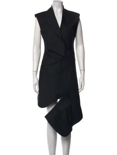 Pre-owned Monse Virgin Wool Mini Dress In Black