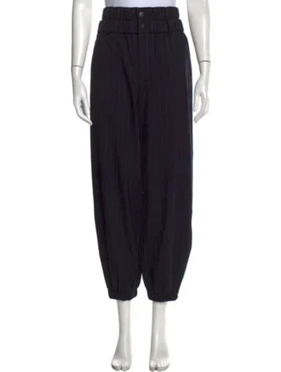 Pre-owned Monse Virgin Wool Wide Leg Pants In Black