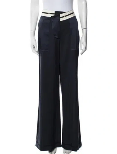 Pre-owned Monse Virgin Wool Wide Leg Pants In Blue