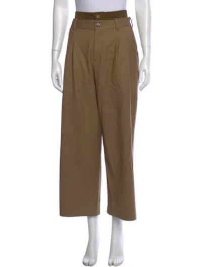 Pre-owned Monse Virgin Wool Wide Leg Pants In Neutral