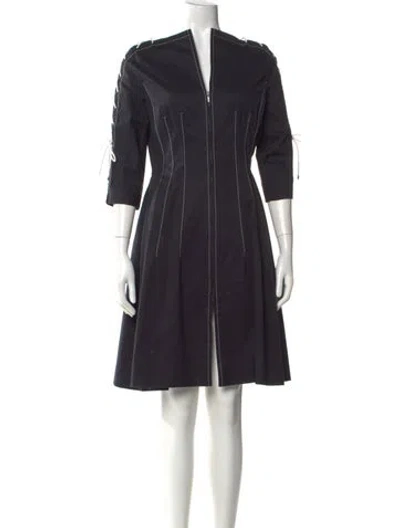 Pre-owned Monse V-neck Knee-length Dress In Black