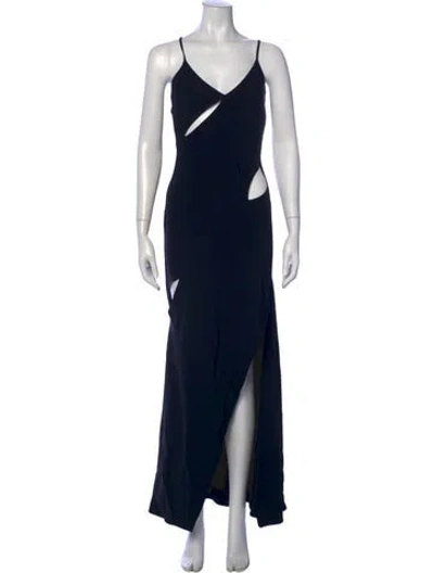 Pre-owned Monse V-neck Long Dress In Blue