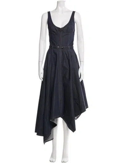 Pre-owned Monse V-neck Long Dress W/ Tags In Blue