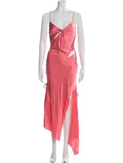 Pre-owned Monse V-neck Long Dress W/ Tags In Pink