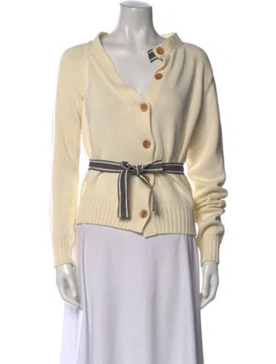 Pre-owned Monse V-neck Sweater In Neutral