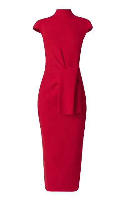 Monse Waist-tie Merino Wool Midi Dress In Red