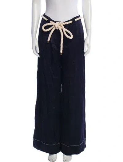 Pre-owned Monse Wide Leg Pants In Blue