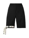 Monse Woman Shorts & Bermuda Shorts Black Size 2 Virgin Wool, Elastane In Black