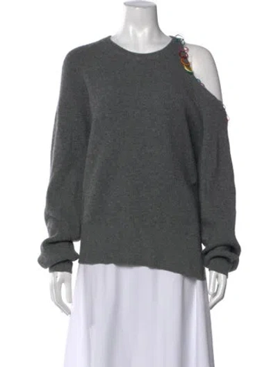 Pre-owned Monse Wool Asymmetrical Sweater In Gray