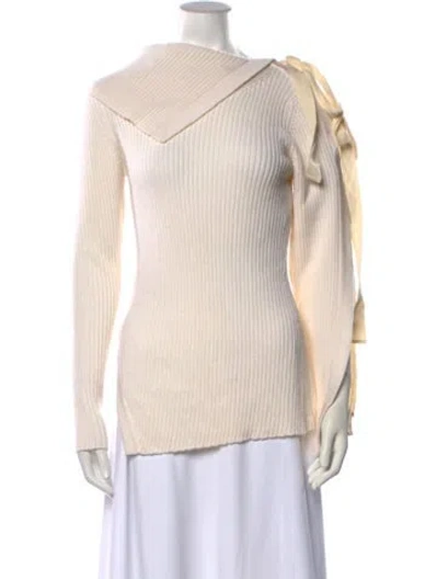 Pre-owned Monse Wool Asymmetrical Sweater In Neutrals