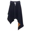 Monse Wool Blend Logo Lining Asymmetric Skirt In Blue