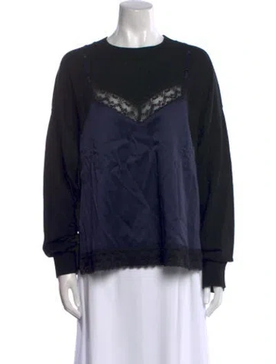 Pre-owned Monse Wool Colorblock Pattern Sweater In Black