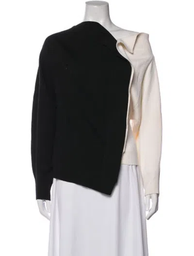 Pre-owned Monse Wool Colorblock Pattern Sweater In Black