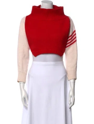 Pre-owned Monse Wool Colorblock Pattern Sweater In Red