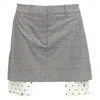 Monse Wool Cotton Blend Exposed Pocket Deconstructed Skirt In Grey