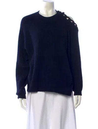 Pre-owned Monse Wool Crew Neck Sweater In Blue
