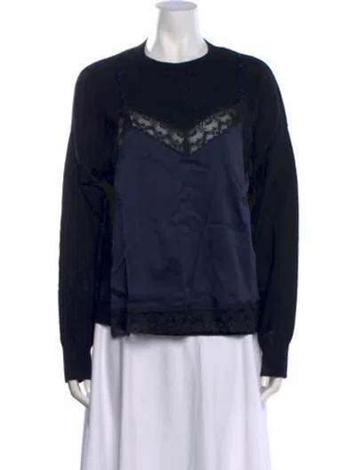 Pre-owned Monse Wool Crew Neck Sweater In Blue