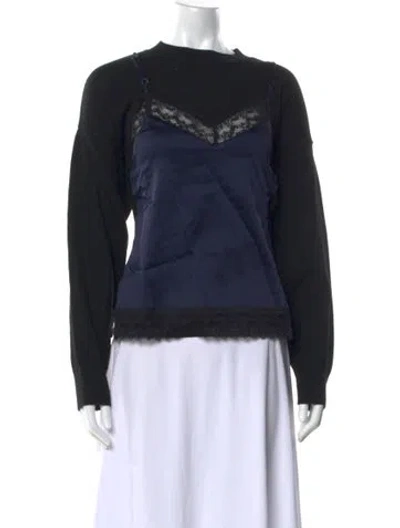 Pre-owned Monse Wool Crew Neck Top In Black