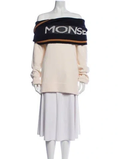Pre-owned Monse Wool Graphic Print Sweater In Neutrals