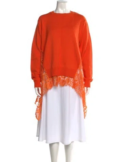 Pre-owned Monse Wool Lace Pattern Sweater W/ Tags In Orange