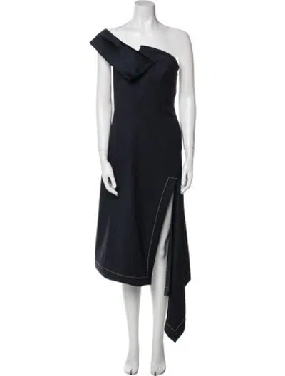 Pre-owned Monse Wool Long Dress In Blue