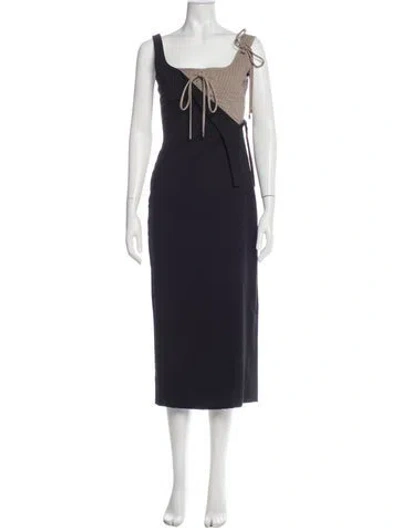 Pre-owned Monse Wool Long Dress In Blue