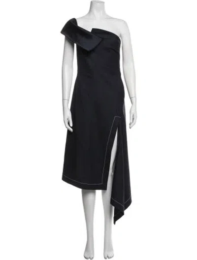 Pre-owned Monse Wool Midi Length Dress In Blue