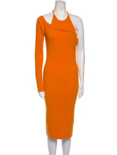 Pre-owned Monse Wool Midi Length Dress In Orange