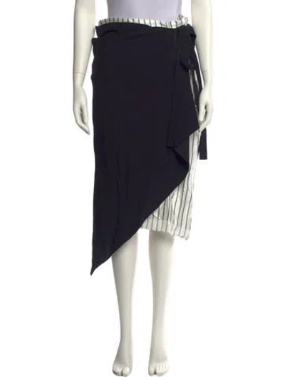 Pre-owned Monse Wool Midi Length Skirt In Black